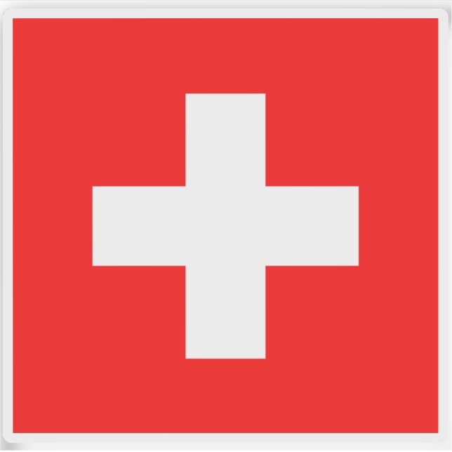 Flag of the Swiss Confederation Sticker (Front)