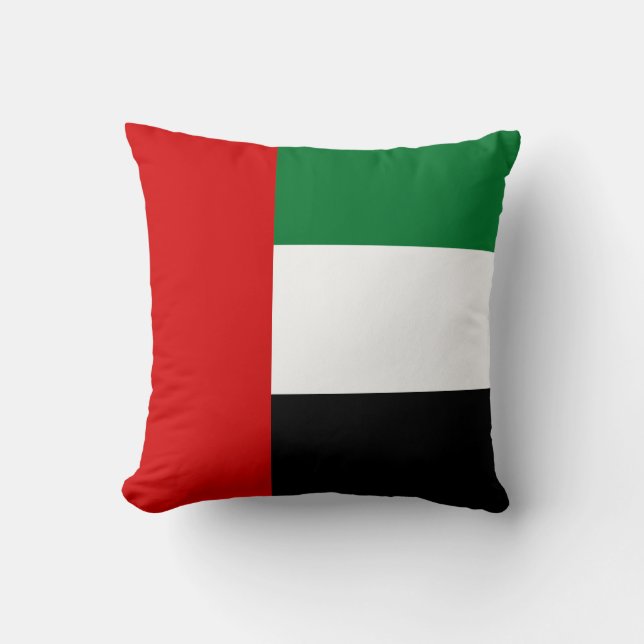 Flag of the United Arab Emirates Throw Pillow (Front)