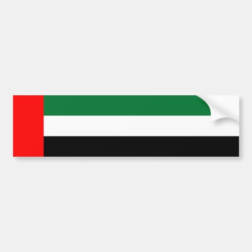 Flag of the United Arab Emirates UAE Bumper Sticker