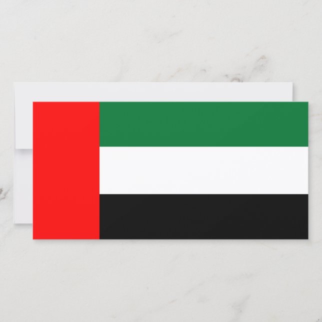 Flag of the United Arab Emirates (UAE) Card (Front)