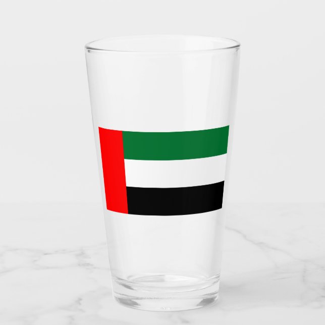 Flag of the United Arab Emirates (UAE) Glass (Front)