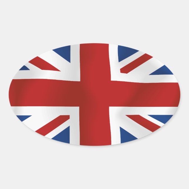 Flag of The United Kingdom #2 rectangle Oval Sticker (Front)