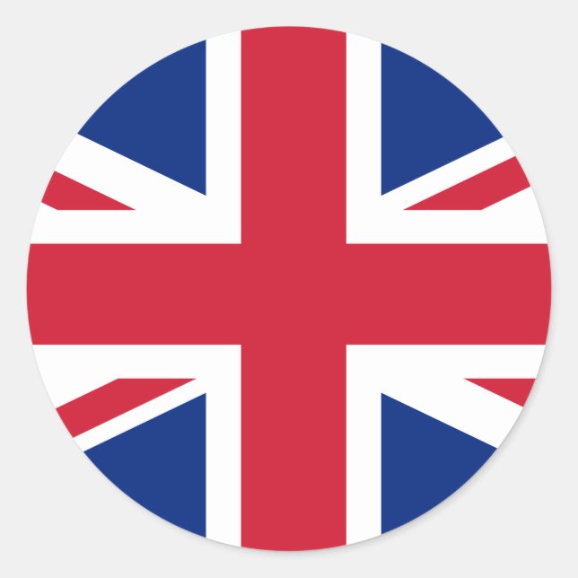 Flag of the United Kingdom Classic Round Sticker (Front)