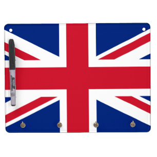 Flag of the United Kingdom Dry Erase Board With Keychain Holder