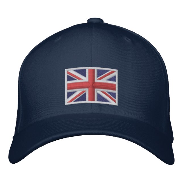 Flag of the United Kingdom Embroidered Baseball Cap (Front)