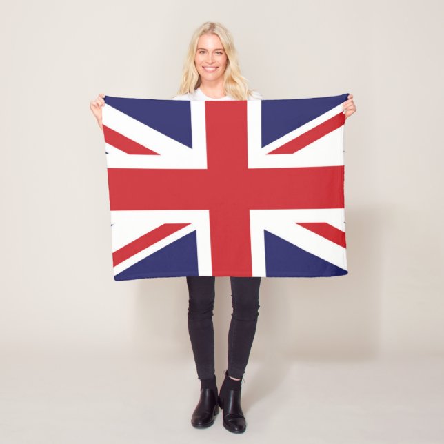Flag of the United Kingdom Fleece Blanket (In Situ)