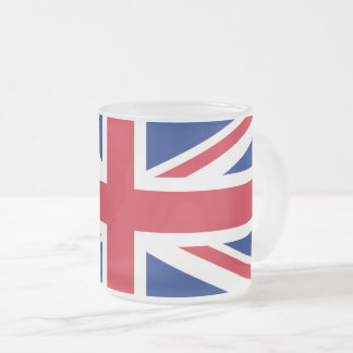 Flag of the United Kingdom Frosted Glass Coffee Mug