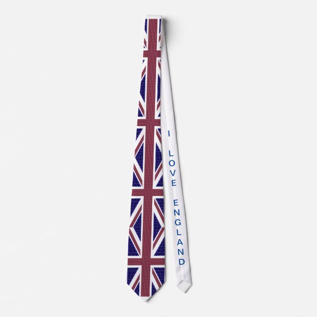 Flag of the United Kingdom Gemstone Neck Tie (Front)