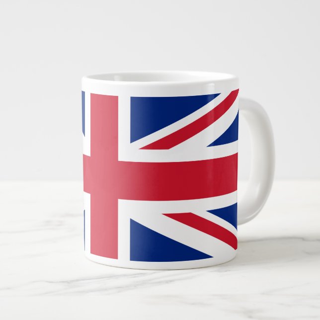 Flag of the United Kingdom Large Coffee Mug (Front Right)