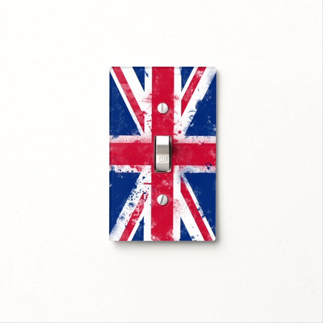 Flag of the United Kingdom or the Union Jack Light Switch Cover (In Situ)