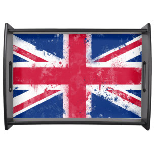 Flag of the United Kingdom or the Union Jack Serving Tray