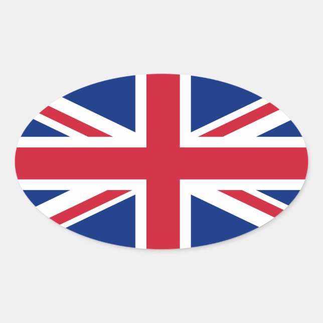 Flag of the United Kingdom Oval Sticker (Front)