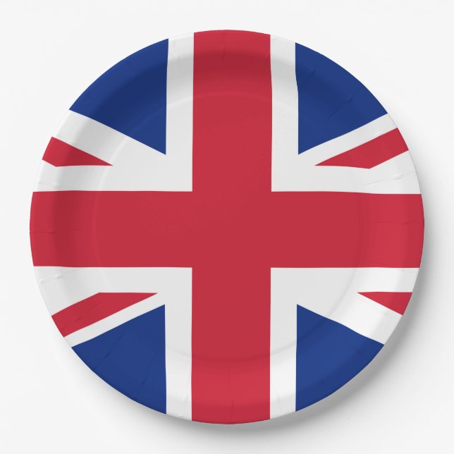 Flag of the United Kingdom Paper Plates (Front)
