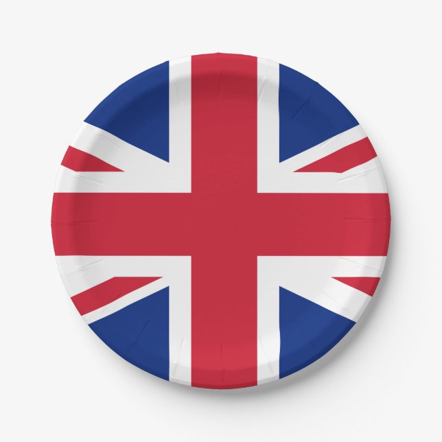 Flag of the United Kingdom Paper Plates (Front)