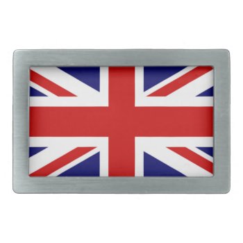 Flag Of The United Kingdom Rectangular Belt Buckle by FUNNSTUFF4U at Zazzle