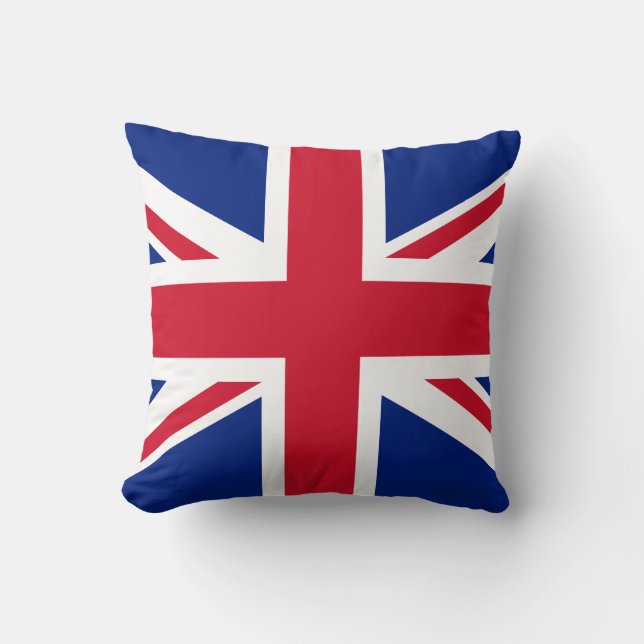Flag of the United Kingdom Throw Pillow (Front)