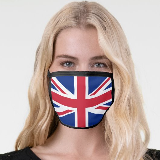 Flag of the United Kingdom (UK) Face Mask (Worn Her)