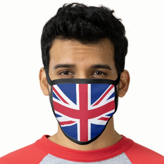Flag of the United Kingdom (UK) Face Mask (Worn Him)