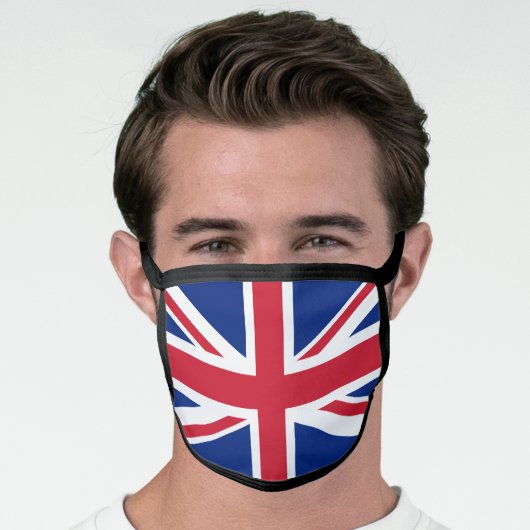 Flag of the United Kingdom (UK) Face Mask (Worn Him)
