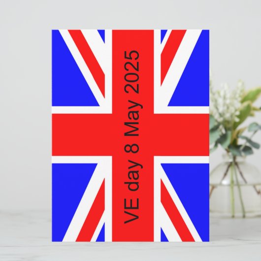 Flag of the United Kingdom VE day 2025 (Standing Front)