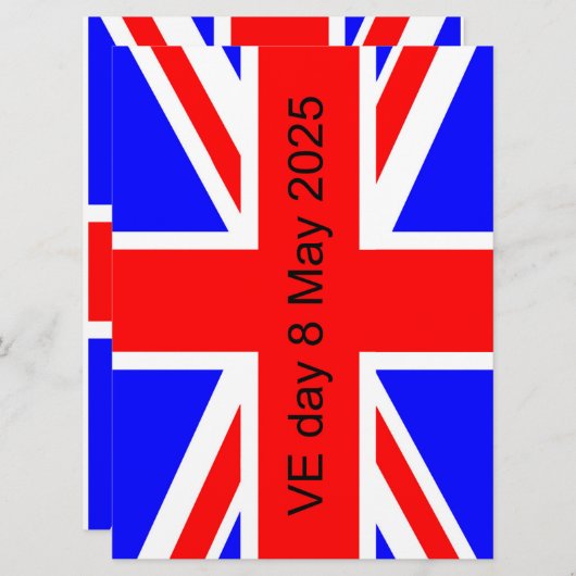 Flag of the United Kingdom VE day 2025 (Front/Back)