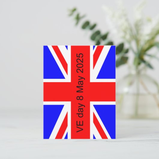 Flag of the United Kingdom VE day 2025 (Standing Front)