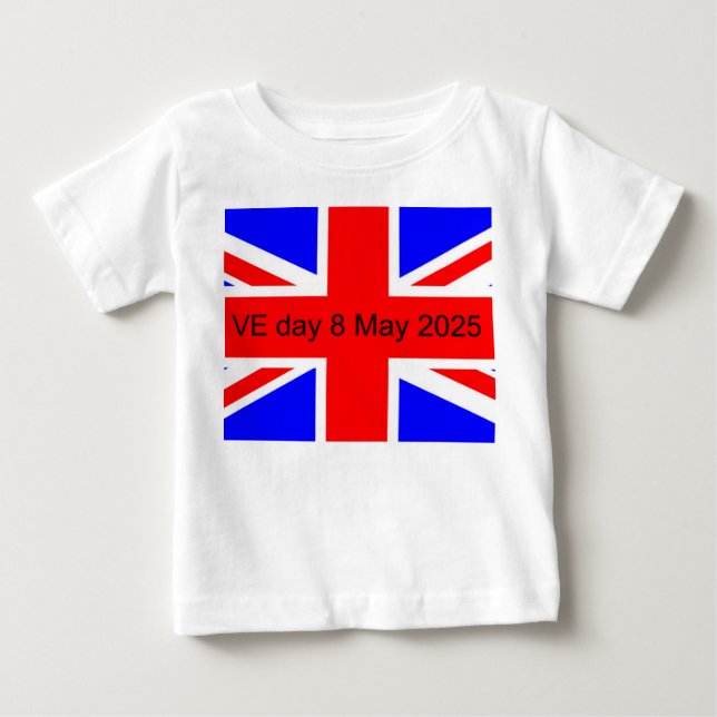 Flag of the United Kingdom VE day 2025  Baby T-Shirt (Front)