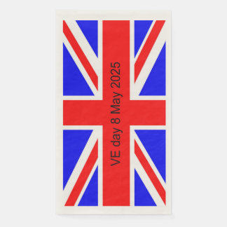Flag of the United Kingdom VE day 2025  Paper Guest Towels