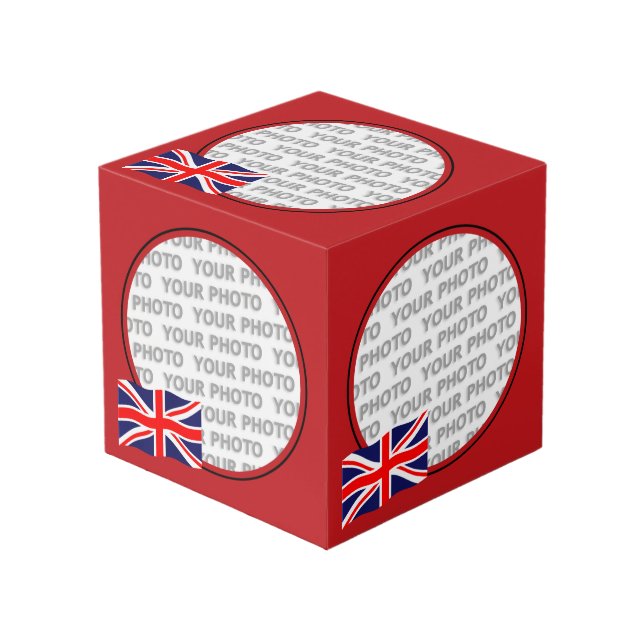 Flag of the United Kingdom + your ideas Cube (Front Angled)