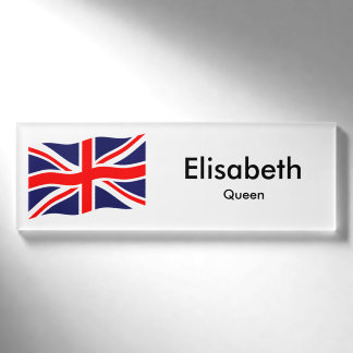 Flag of the United Kingdom + your ideas Name Tag