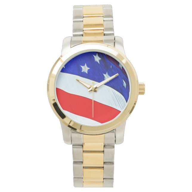 Flag of the United States Abstract Impressionism Watch (Front)