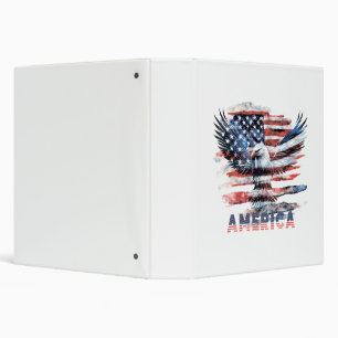 Flag of the United States. America 3 Ring Binder