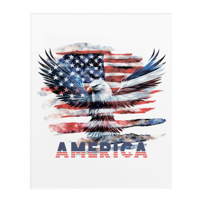 Flag of the United States. America Acrylic Print (Front)