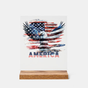 Flag of the United States. America Acrylic Sign