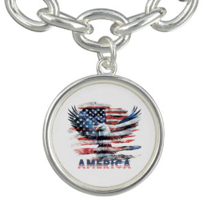 Flag of the United States. America Bracelet