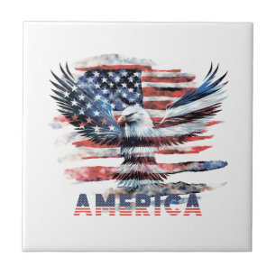 Flag of the United States. America Ceramic Tile