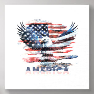 Flag of the United States. America Foam Core Photo Tile