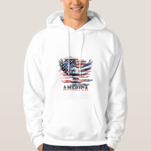 Flag of the United States. America Hoodie