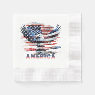 Flag of the United States. America Napkins