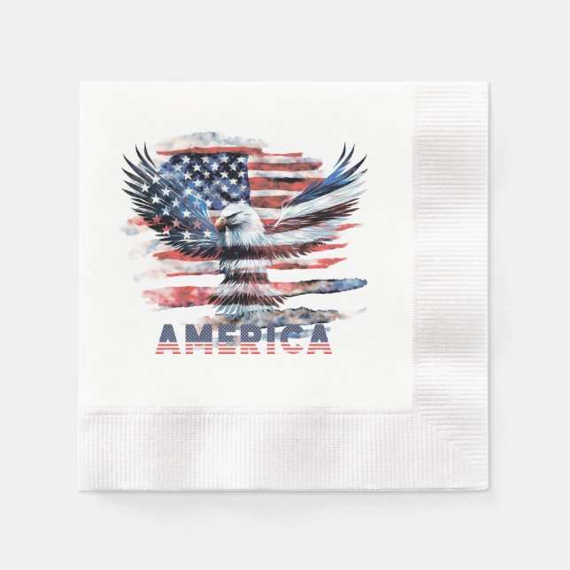 Flag of the United States. America Napkins (Front)