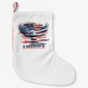Flag of the United States. America Small Christmas Stocking