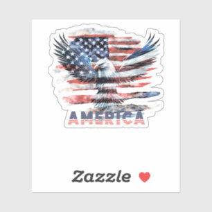 Flag of the United States. America Sticker