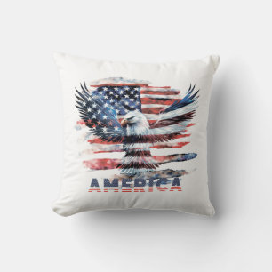 Flag of the United States. America Throw Pillow