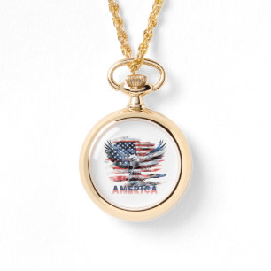 Flag of the United States. America Watch