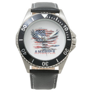Flag of the United States. America Watch