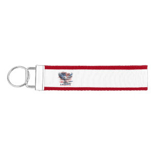 Flag of the United States. America Wrist Keychain