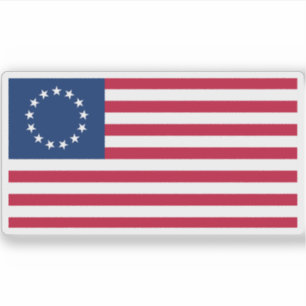 Flag of the United States-Betsy Ross flag (1792) Sticker