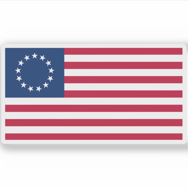 Flag of the United States-Betsy Ross flag (1792) Sticker (Front)