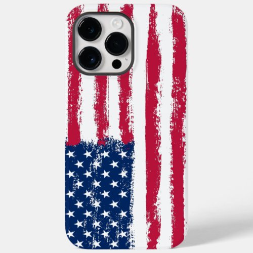 Flag of the United States Brushed Grunge Case_Mate iPhone 14 Pro Max Case