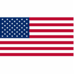 Flag of The United States Cutout<br><div class="desc">I have ordered these,  picture it shiny and thick with a little white tab and a hole in it for things that hang.Choose from an ornament,  magnet,  pin,  photo sculpture and key ring.</div>